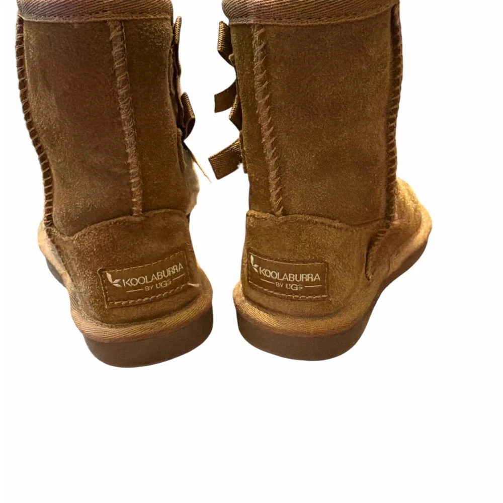 Koolaburra by UGG Chestnut Bow Boots | Girls Size 7 | Cozy Fall Winter